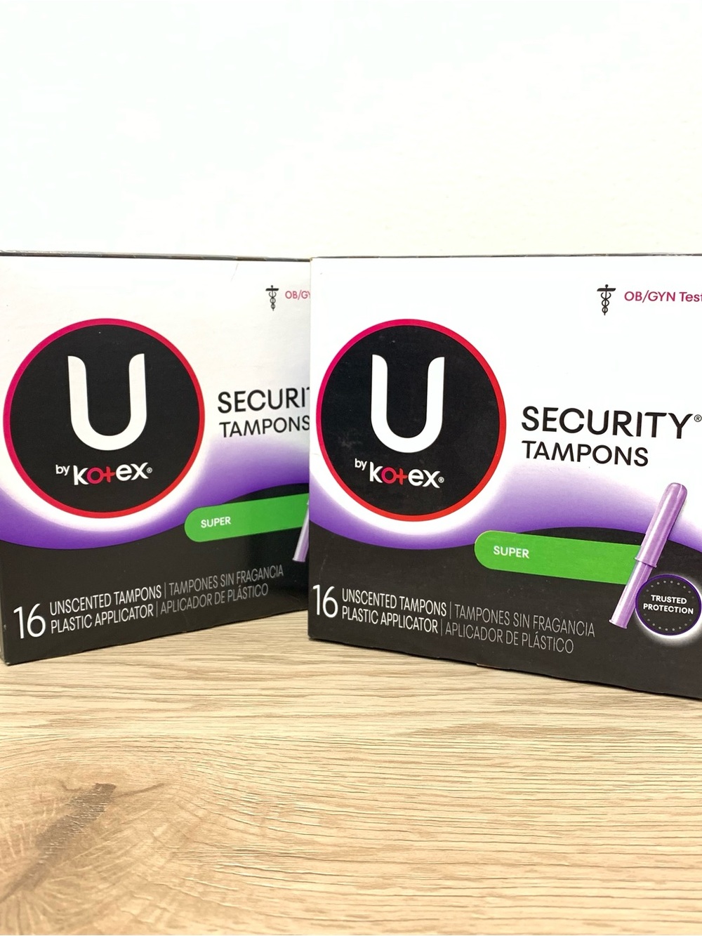 U by Kotex Security Tampons Super [2 Boxes] of 16 Count Unscented Discontinued
